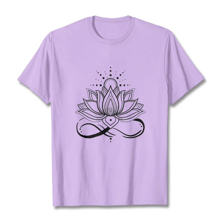 Buddha Stones ​​Lotus Blume Sonne Design T T-shirt - Pflaume - 2XL - image 16