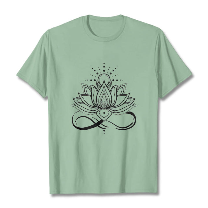 Buddha Stones ​​Lotus Blume Sonne Design T T-shirt - Hellgrün - 2XL - image 14