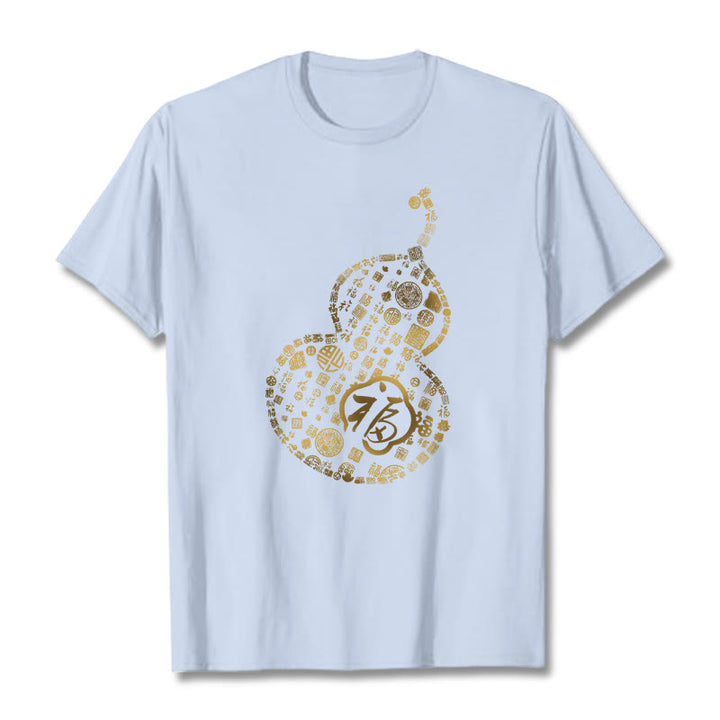 Buddha Stones ​​Kürbis Fu Charakter Design T-shirt - HellCyan - 2XL - image 19