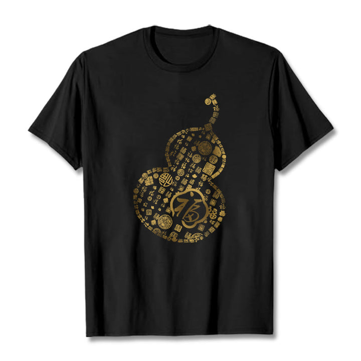 Buddha Stones ​​Kürbis Fu Charakter Design T-shirt - Schwarz - 2XL - image 0