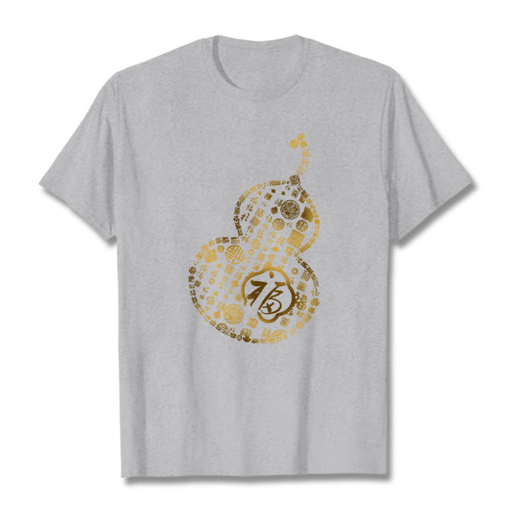 Buddha Stones ​​Kürbis Fu Charakter Design T-shirt - Hellgrau - 2XL - image 19