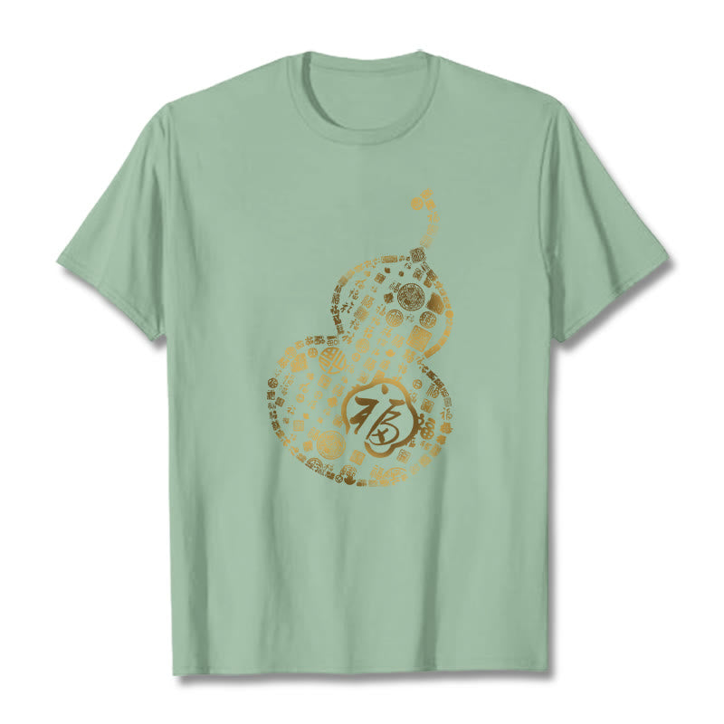 Buddha Stones ​​Kürbis Fu Charakter Design T-shirt - Blassgrün - 2XL - image 15