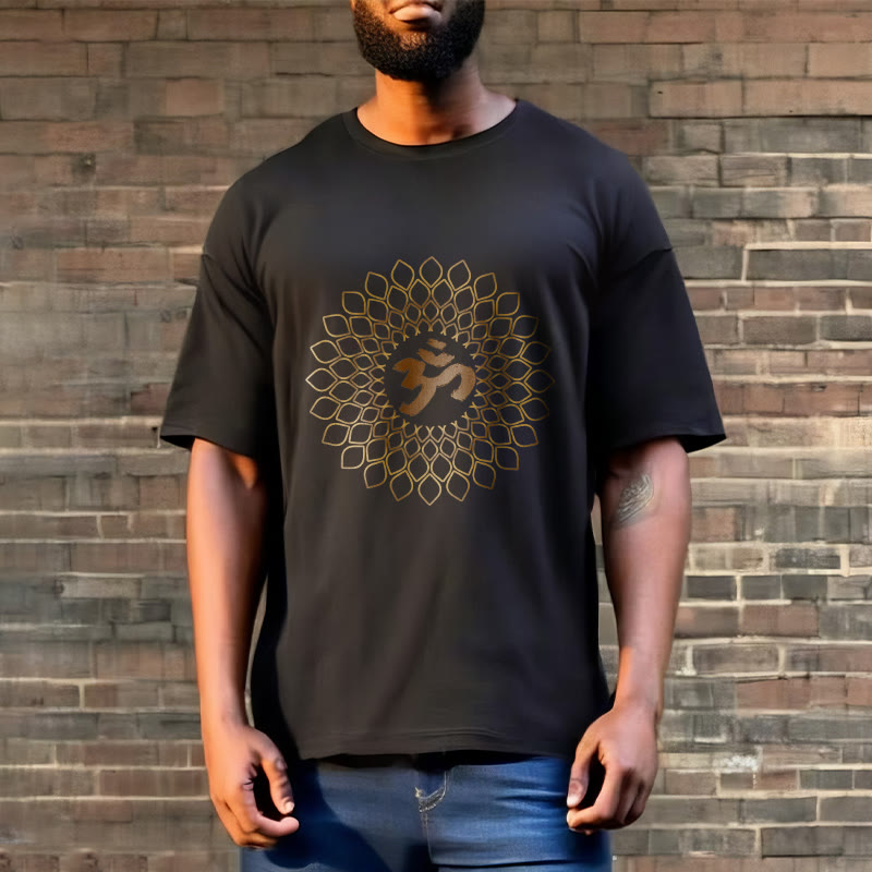 Buddha Stones ​​Rhombus OM Design T T-shirt - image 6