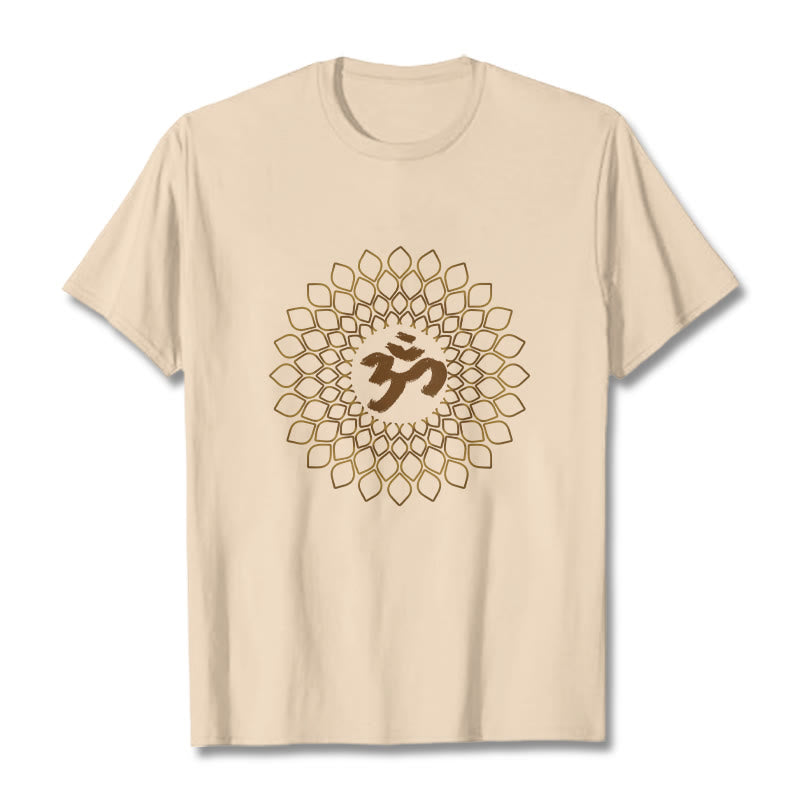 Buddha Stones ​​Rhombus OM Design T T-shirt - Biskuit - 2XL - image 8