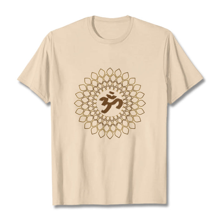 Buddha Stones ​​Rhombus OM Design T T-shirt - Biskuit - 2XL - image 8