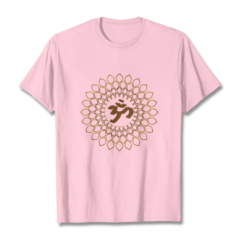 Buddha Stones ​​Rhombus OM Design T T-shirt - Hellrosa - 2XL - image 12