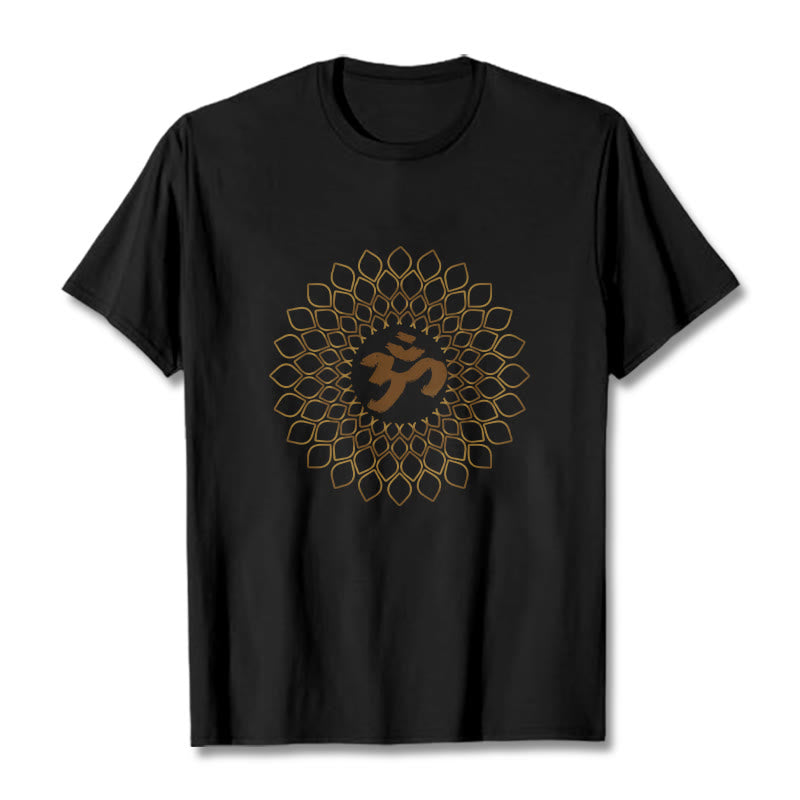 Buddha Stones ​​Rhombus OM Design T T-shirt - Schwarz - 2XL - image 5