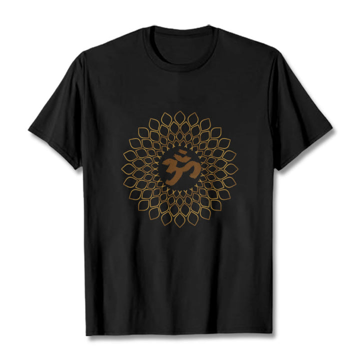 Buddha Stones ​​Rhombus OM Design T T-shirt - Schwarz - 2XL - image 5
