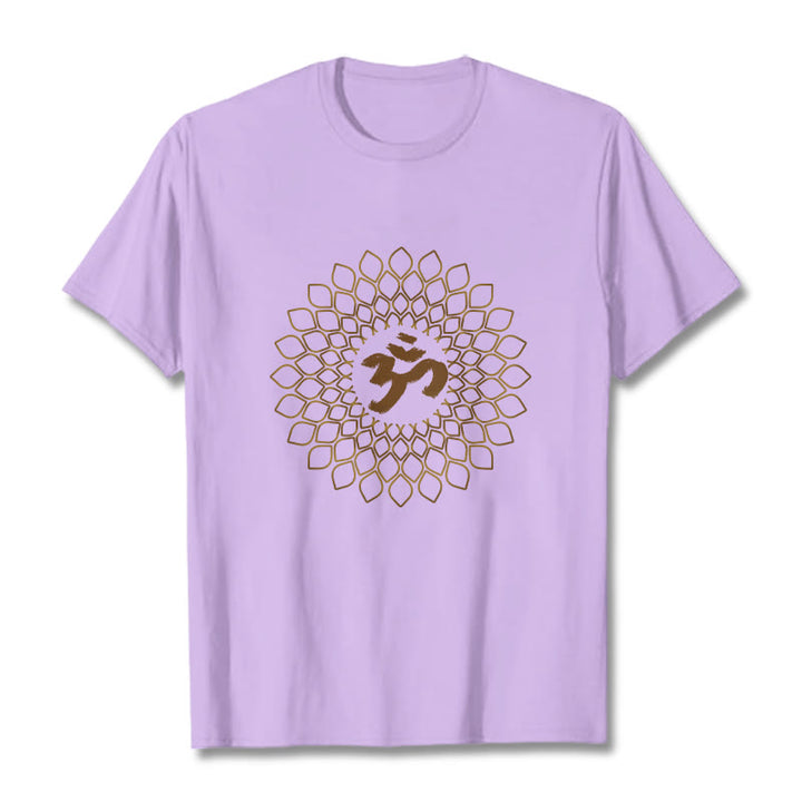 Buddha Stones ​​Rhombus OM Design T T-shirt - Pflaume - 2XL - image 16