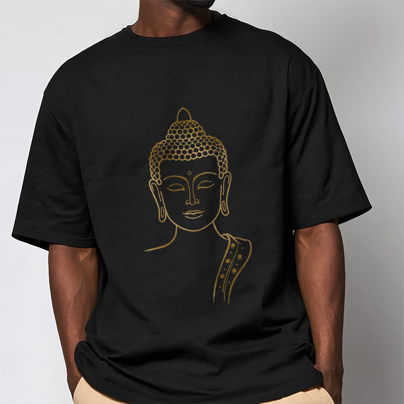 Buddha Stones ​​Golden Buddha In Tiefe Meditation T T-shirt - image 7