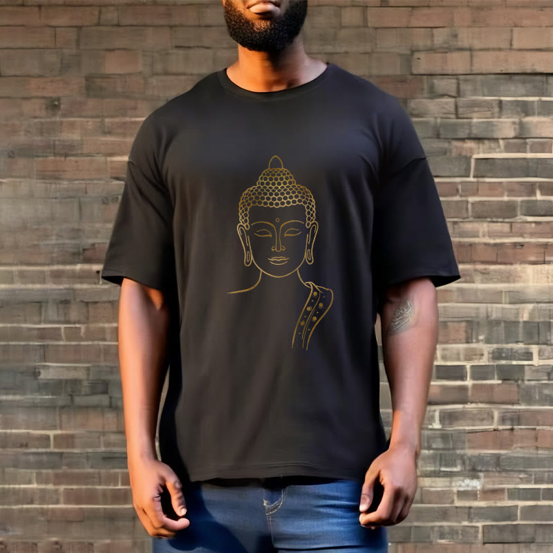 Buddha Stones ​​Golden Buddha In Tiefe Meditation T T-shirt - image 9