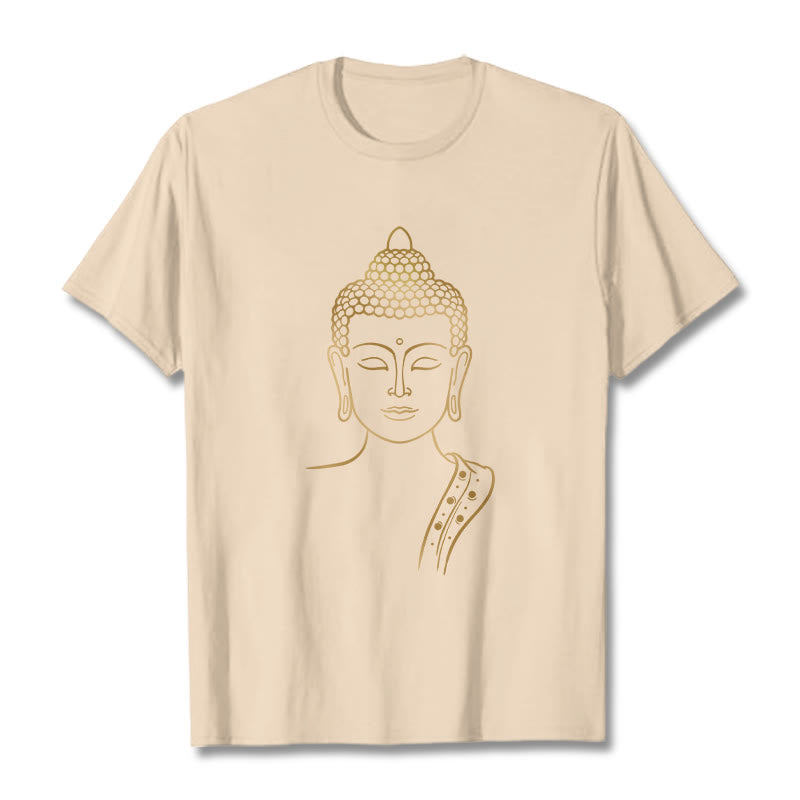 Buddha Stones ​​Golden Buddha In Tiefe Meditation T T-shirt - Biskuit - 2XL - image 10