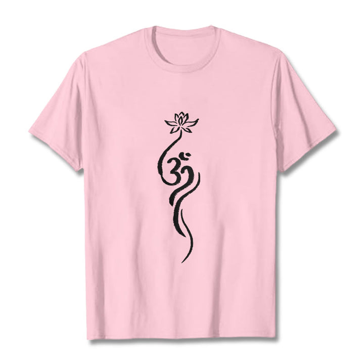 Buddha Stones ​​Lotus Blume Om Design T T-shirt - Hellrosa - 2XL - image 13