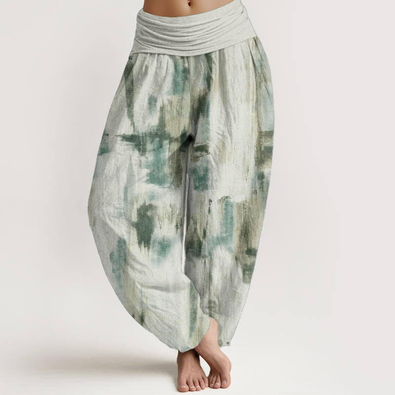 Buddha Stones Damen-Haremshose aus reiner Baumwolle mit Batikmuster und elastischer Taille - Honigmelone - US22, UK/AU26, EU54 (6XL) - image 0