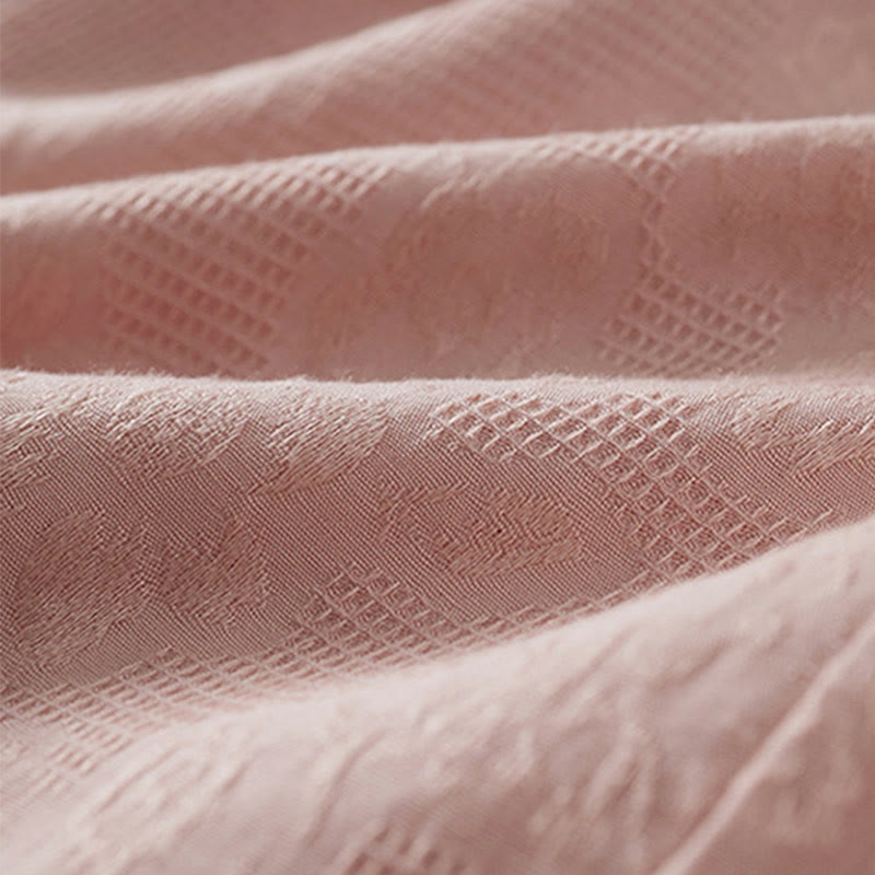 Buddha Stones Lässiges Damenhemd aus Baumwolle und Leinen mit Blumen- und Frosch-Knopfleiste und halblangen Ärmeln - image 13