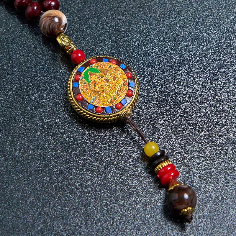 Buddha Stones, tibetische handgefertigte Holzperlen, Om Mani Padme Hum, Samantabhadra, Bodhisattva, Reinheit, Halsketten-Anhänger - image 15