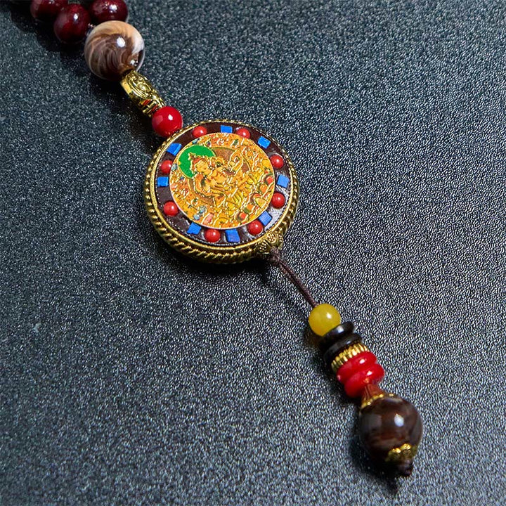 Buddha Stones, tibetische handgefertigte Holzperlen, Om Mani Padme Hum, Samantabhadra, Bodhisattva, Reinheit, Halsketten-Anhänger - image 15