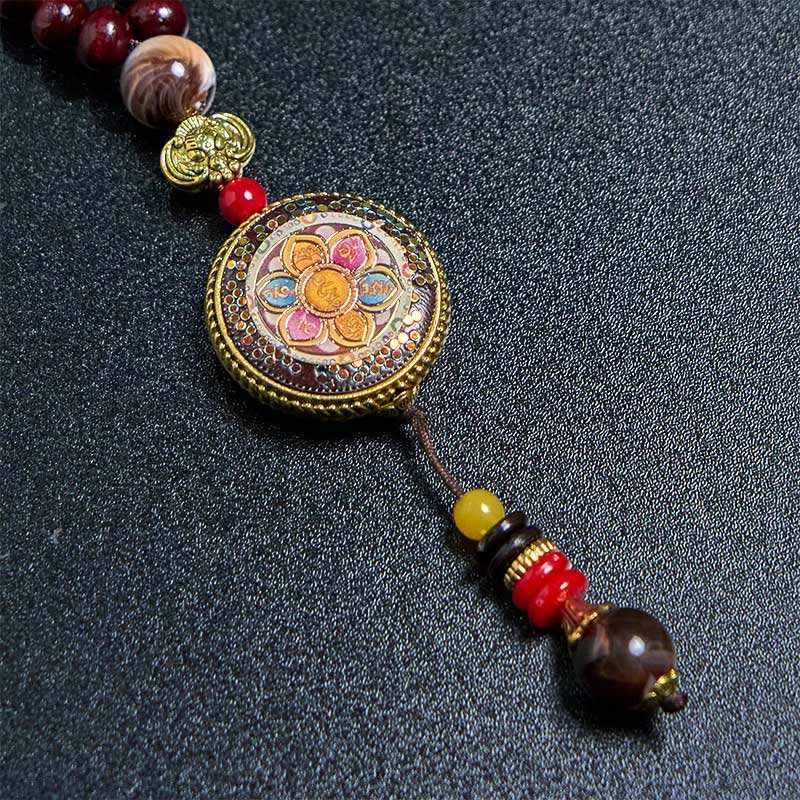 Buddha Stones, tibetische handgefertigte Holzperlen, Om Mani Padme Hum, Samantabhadra, Bodhisattva, Reinheit, Halsketten-Anhänger - image 14