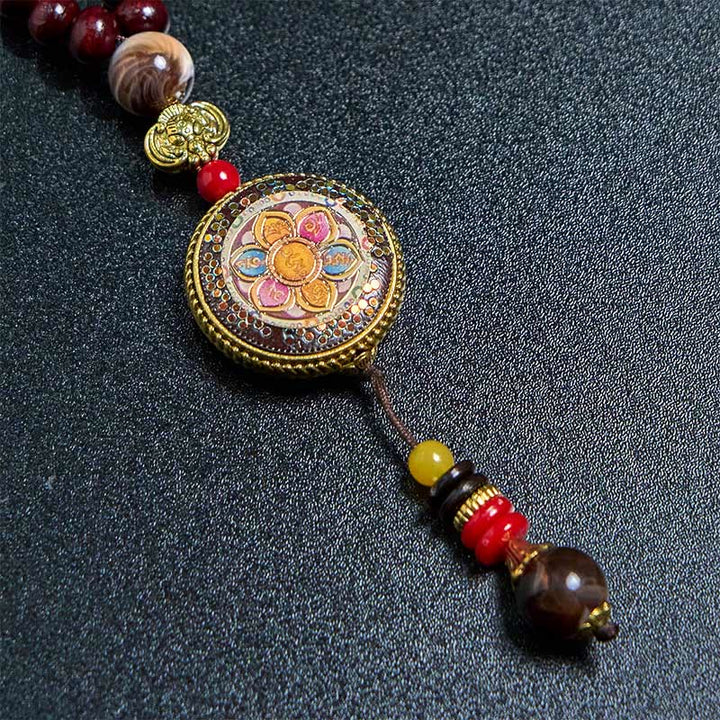 Buddha Stones, tibetische handgefertigte Holzperlen, Om Mani Padme Hum, Samantabhadra, Bodhisattva, Reinheit, Halsketten-Anhänger - image 14