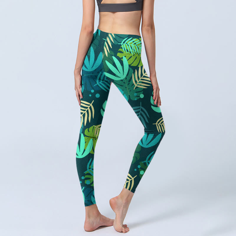 Buddha Stones, verschiedene Formen von Blättern, Musterdruck, Gym-Leggings, Damen-Yogahose - image 4