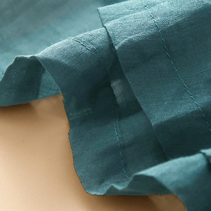 Buddha Stones Damenrock mit Schnürung, elastischer Taille und Taschen - image 7