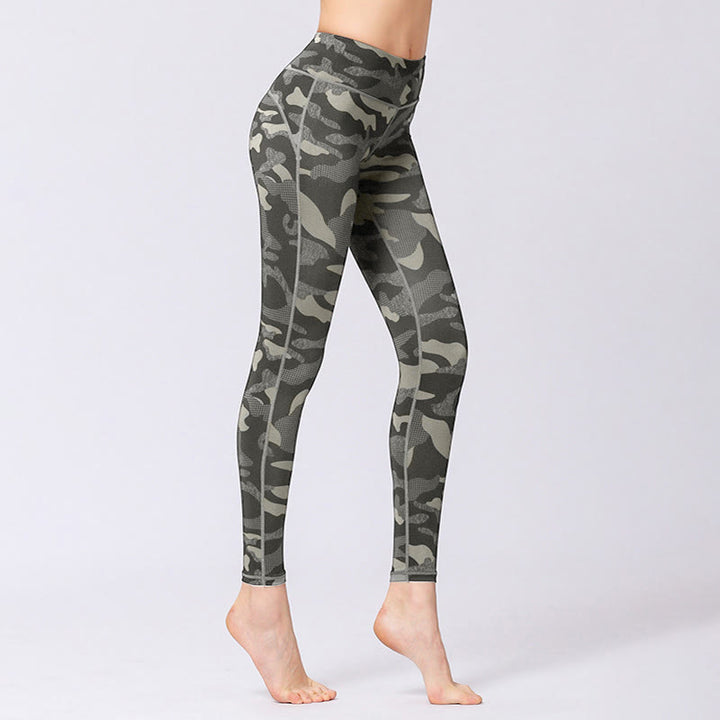Buddha Stones Camo Print Sport Fitness Yoga Hohe Taille Leggings Damen Yogahose - image 2