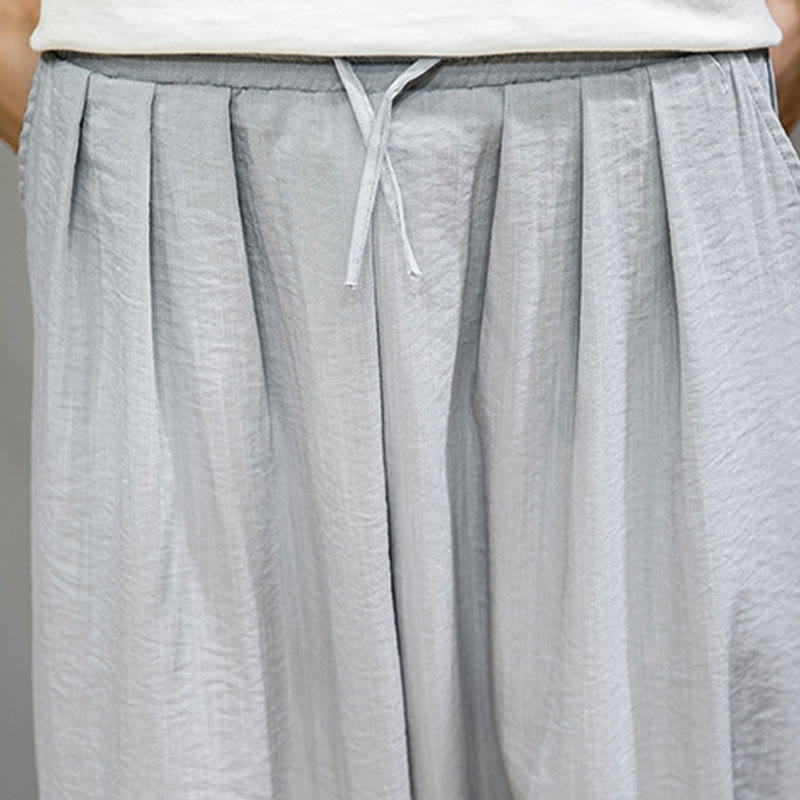 Buddha Stones Sommer-Haremshose aus Baumwolle mit Kordelzug und Taschen für Herren, knöchellang - image 18