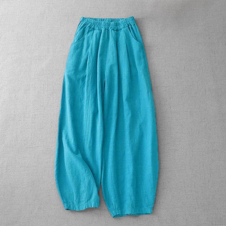 Buddha Stones Lässige, schlichte Damen-Haremshose mit Taschen, Länge 7-8 - Dunkeltürkis - US 8-10, UK/AU 12-14, EU 40-42 (2XL) - image 11