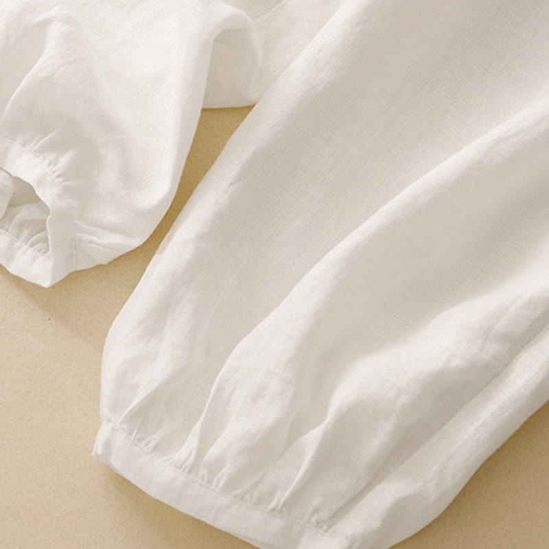 Buddha Stones Summer Commute Pure Color Damen-Baumwoll-Knöchelhose mit Taschen - image 9