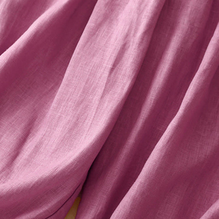 Buddha Stones Summer Commute Pure Color Damen-Baumwoll-Knöchelhose mit Taschen - image 5