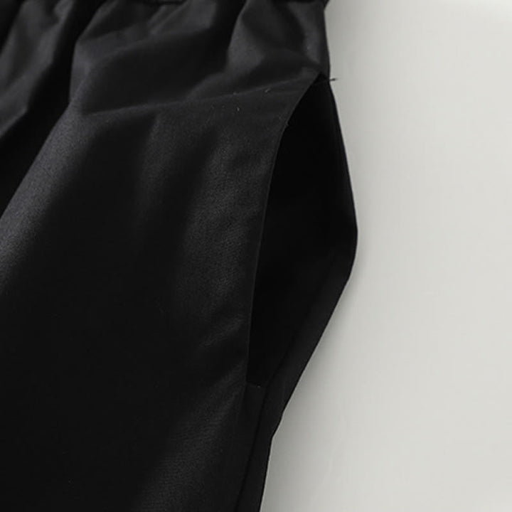 Buddha Stones Artistic Commute Pure Color Rüschensaum-Design Damenhose aus Baumwollleinen mit Taschen - image 11