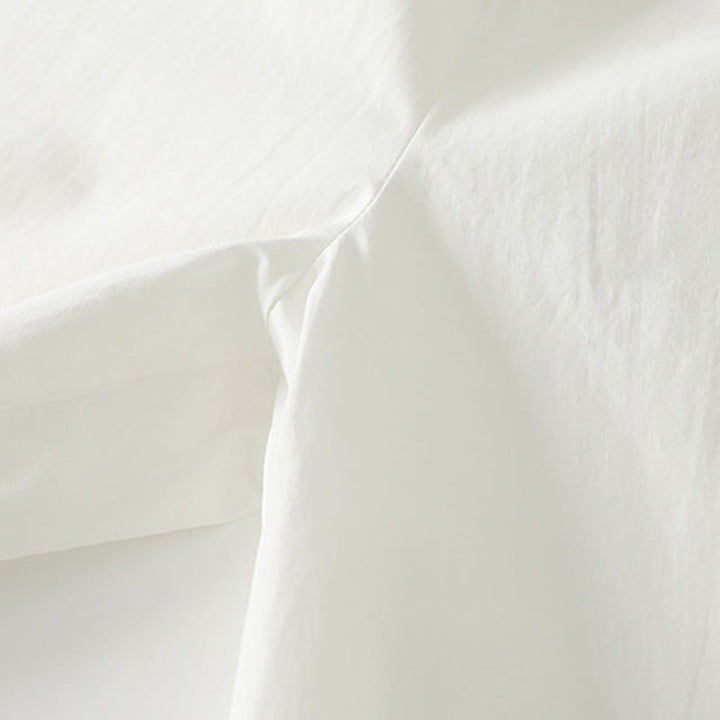 Buddha Stones Artistic Commute Pure Color Rüschensaum-Design Damenhose aus Baumwollleinen mit Taschen - image 5