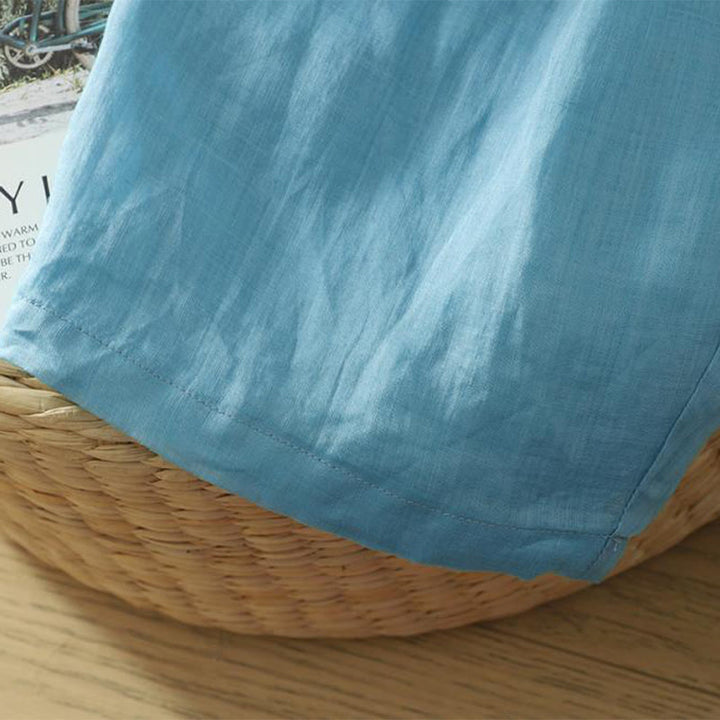 Buddha Stones Commute Reine Farbe Schlichtes Design Knöchellange Haremshose für Damen mit Taschen - image 24