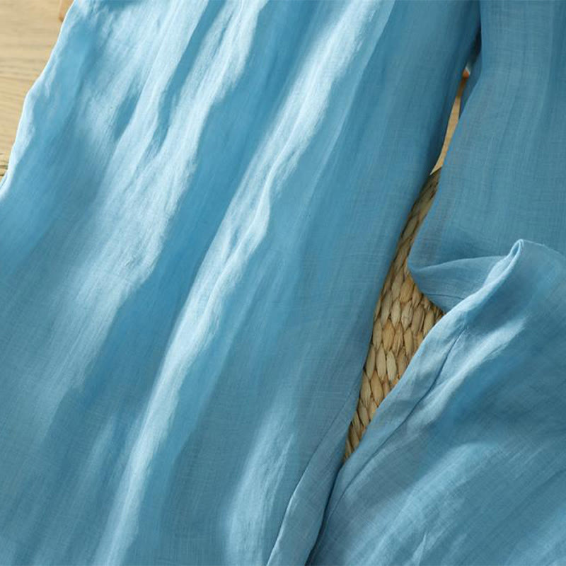 Buddha Stones Commute Reine Farbe Schlichtes Design Knöchellange Haremshose für Damen mit Taschen - image 23