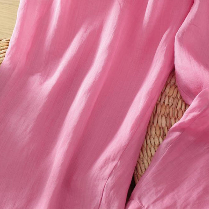 Buddha Stones Commute Reine Farbe Schlichtes Design Knöchellange Haremshose für Damen mit Taschen - image 18