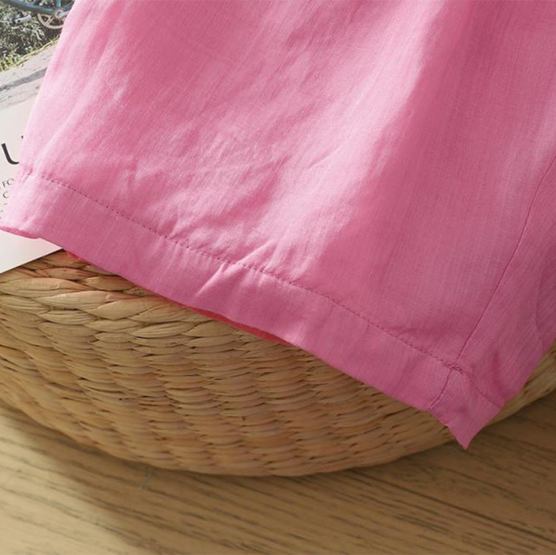 Buddha Stones Commute Reine Farbe Schlichtes Design Knöchellange Haremshose für Damen mit Taschen - image 19