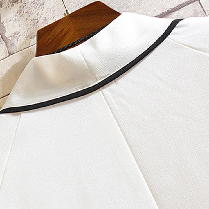 Buddha Stones -Stickerei, Drache, Phönix, Glücksbringer, Wolken, Wellen, Blätter, Kraniche, offene Vorderseite, Jacke, Herren-Kimono - image 26