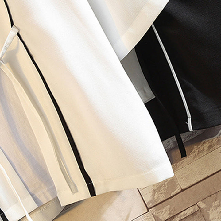 Buddha Stones -Stickerei, Drache, Phönix, Glücksbringer, Wolken, Wellen, Blätter, Kraniche, offene Vorderseite, Jacke, Herren-Kimono - image 35