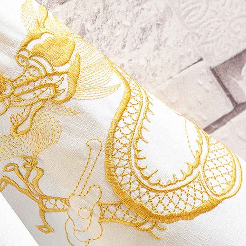 Buddha Stones -Stickerei, Drache, Phönix, Glücksbringer, Wolken, Wellen, Blätter, Kraniche, offene Vorderseite, Jacke, Herren-Kimono - image 23