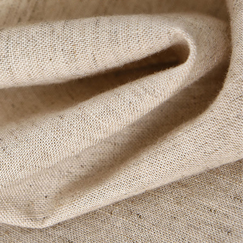 Buddha Stones Sommer-Hemd aus Baumwolle und Leinen für Herren mit halben Knöpfen und kurzen Ärmeln - image 10