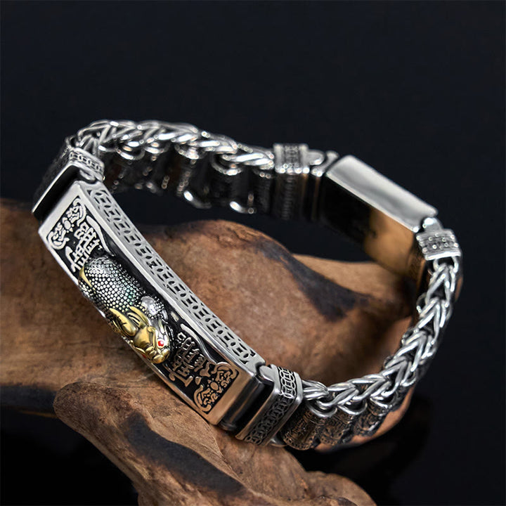Buddha Stones, tibetische Kupferschnalle, Gebetsrad, Herz-Sutra, Pi Xiu, Metallarmband