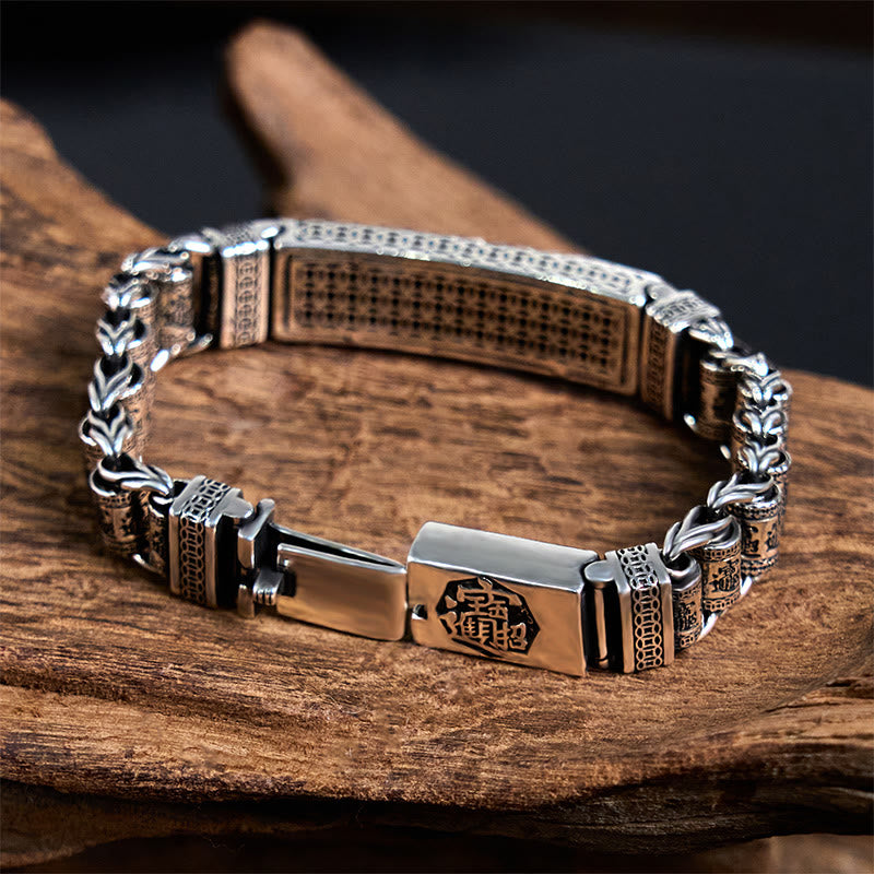 Buddha Stones, tibetische Kupferschnalle, Gebetsrad, Herz-Sutra, Pi Xiu, Metallarmband