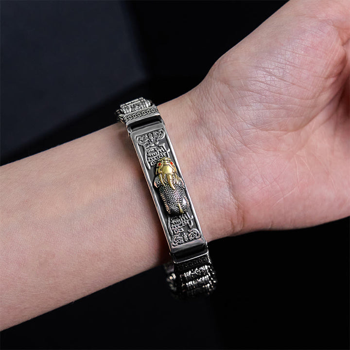 Buddha Stones, tibetische Kupferschnalle, Gebetsrad, Herz-Sutra, Pi Xiu, Metallarmband