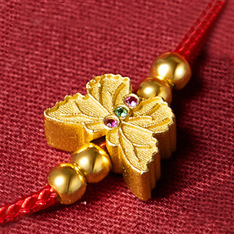 Buddha Stones 999 Sterling Silber Schmetterling Rote Schnur Stärke Armband - image 9