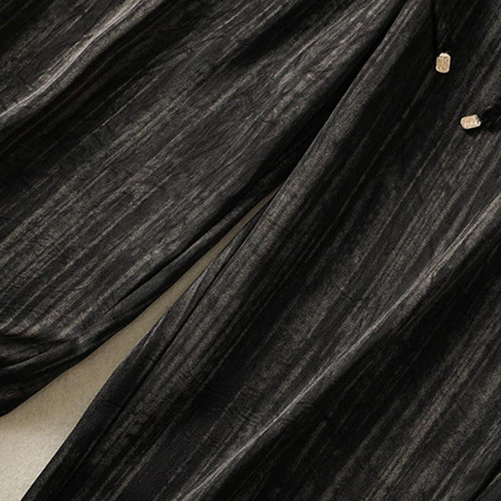 Buddha Stones Künstlerische lässige vertikale Linien Muster Kordelzug Knöchellange Damenhose mit Taschen - image 14