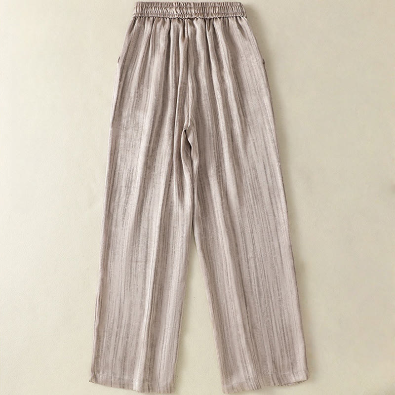 Buddha Stones Künstlerische lässige vertikale Linien Muster Kordelzug Knöchellange Damenhose mit Taschen - image 18
