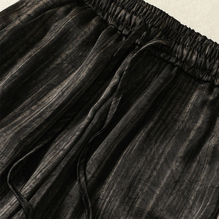 Buddha Stones Künstlerische lässige vertikale Linien Muster Kordelzug Knöchellange Damenhose mit Taschen - image 12