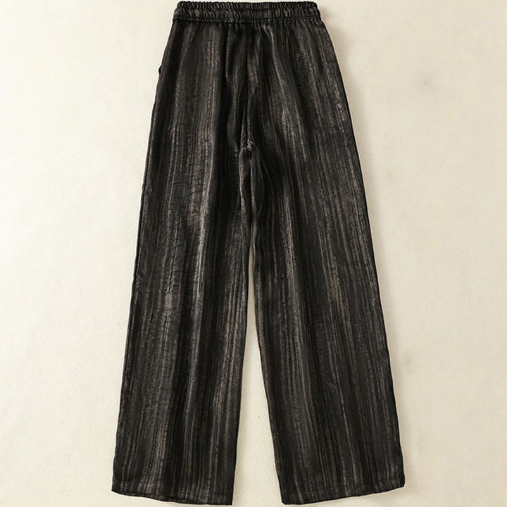 Buddha Stones Künstlerische lässige vertikale Linien Muster Kordelzug Knöchellange Damenhose mit Taschen - image 10