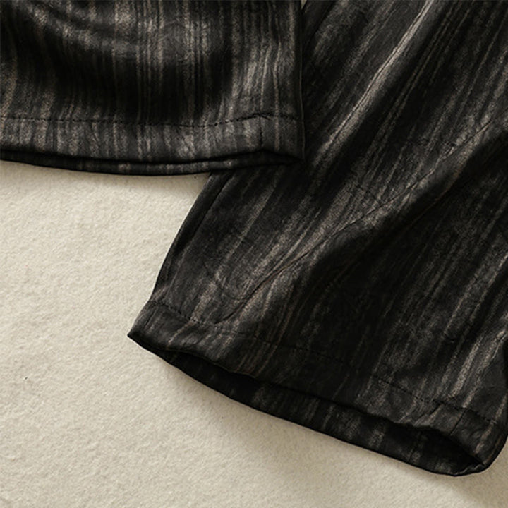 Buddha Stones Künstlerische lässige vertikale Linien Muster Kordelzug Knöchellange Damenhose mit Taschen - image 15