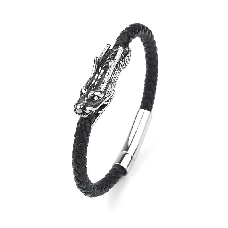 Buddha Stones Drachenleder Titanstahl Stärke Schnalle Armband - image 5